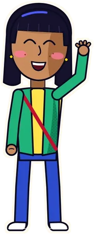 Nuria in a green jacket