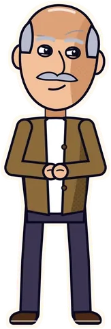Don Ramón in a brown jacket